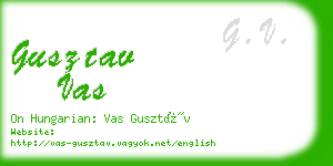 gusztav vas business card